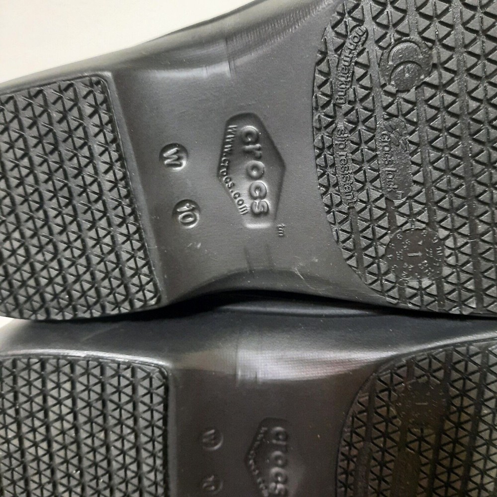 NWT Crocs Neria Pro II Clog | Slip Resistant Work Shoes Black Women's Size 10 - Picture 9 of 9